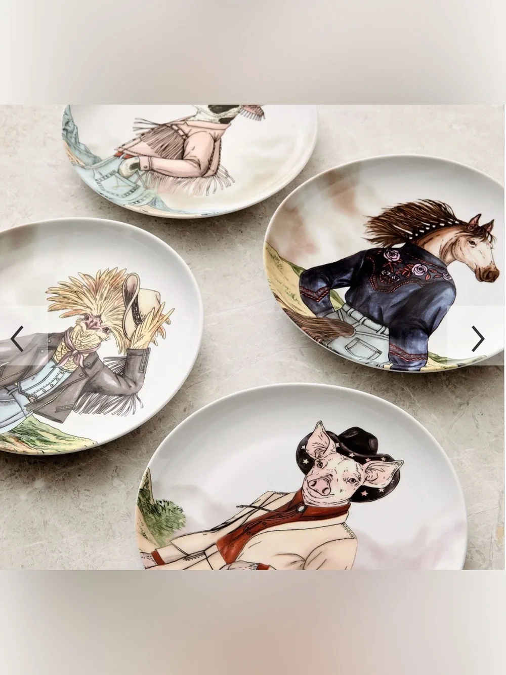 dapper animal west elm western horse plate
